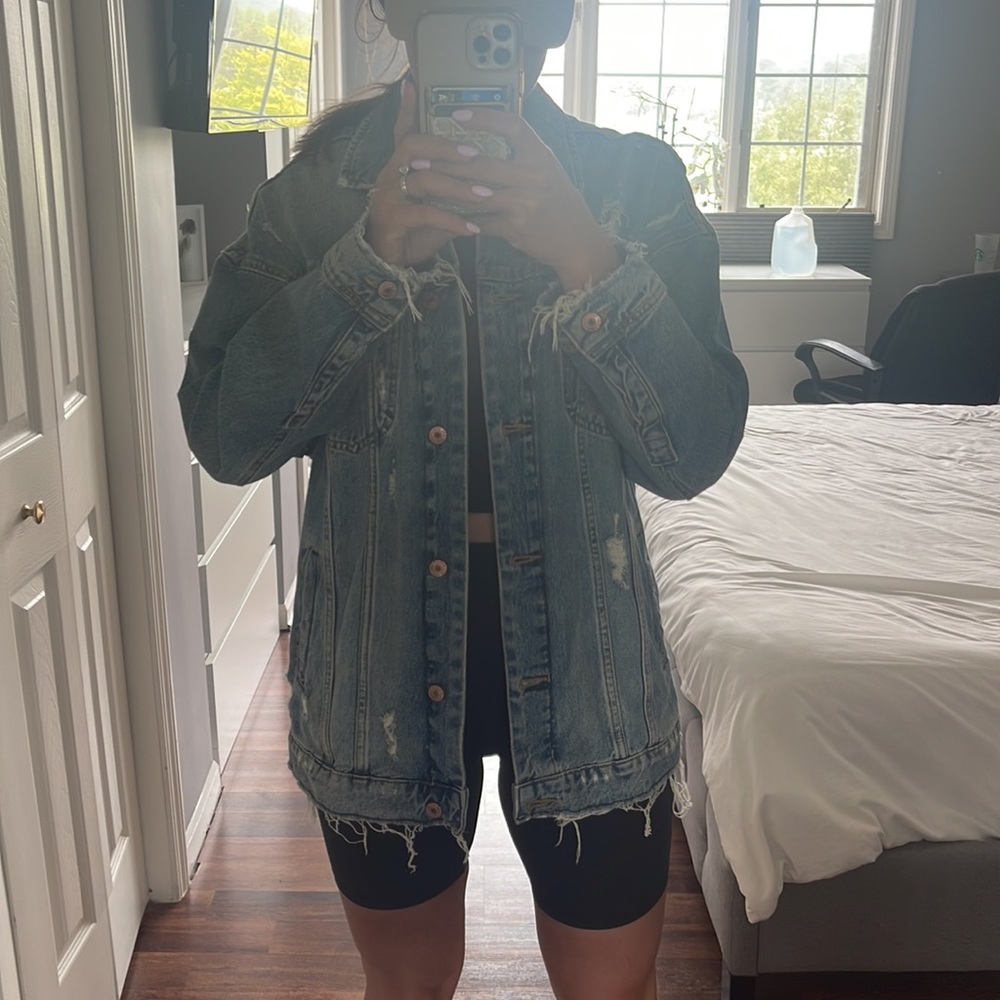 Zara oversized denim jacket